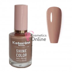 Lac de Unghii clasic Katerina Beauty color de 18 ml Cod 002 Venetian Nude Brown 